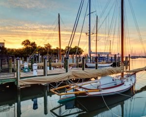 city-dock-at-sunrise-by-bob-peterson
