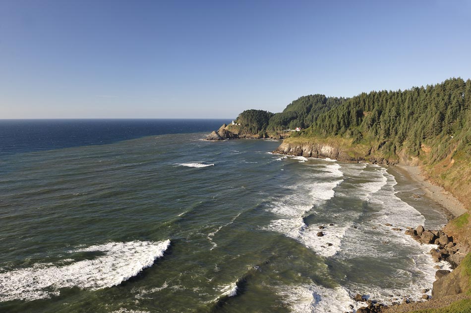 View from Sea Lions Cave.Heceta Head Lighthouse,Oregon Coast,Oregon,USA