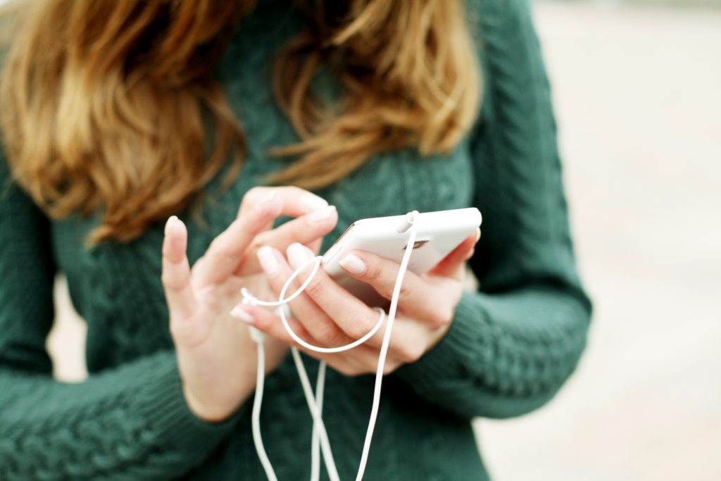 girl on phone