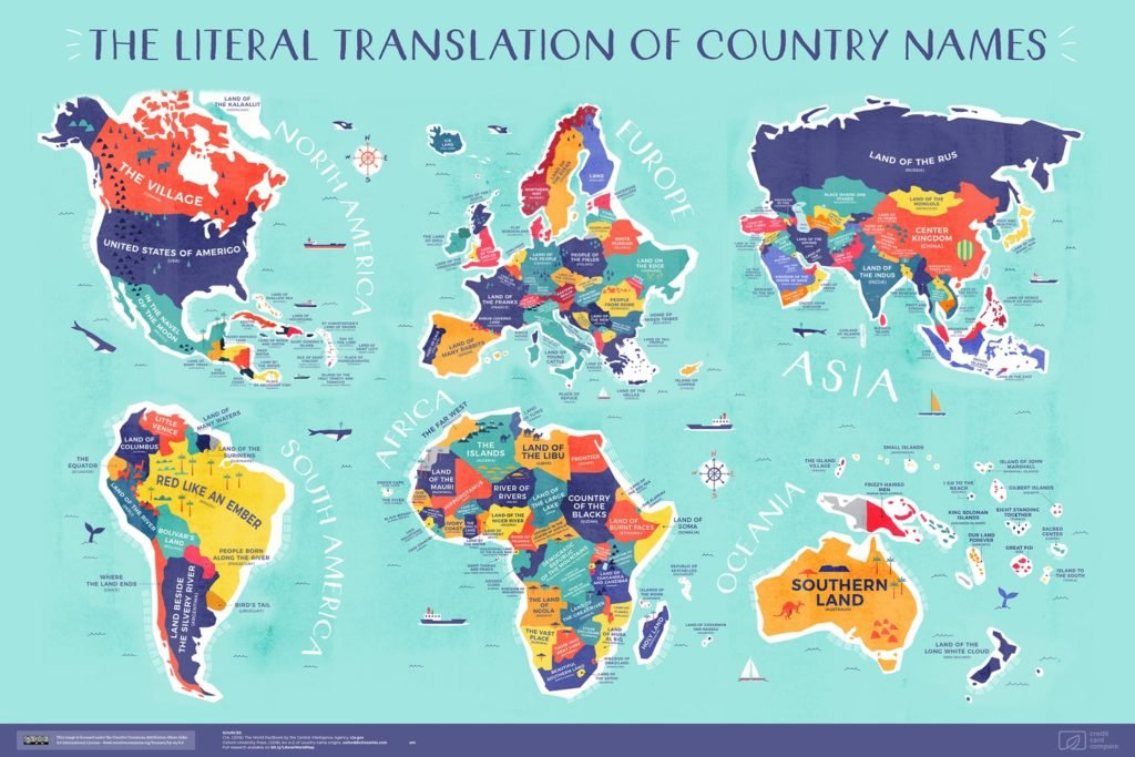 literal meaning of every country's name