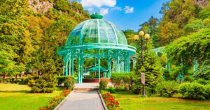 The Mineral Water Pavilion in the Central Park of Borjomi - Samtskhe-Javakheti, Georgia