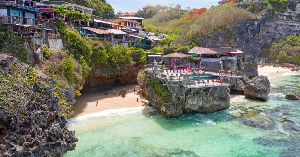 Shutterstock Aerial view of Suluban beach in Bali, Indonesia
