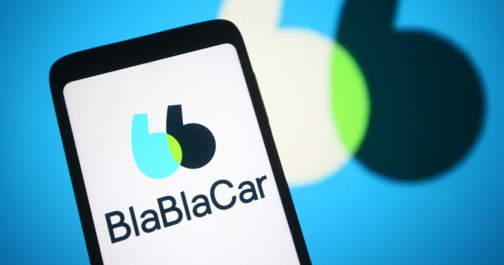 Shutterstock BlaBlaCar logo on a mobile phone screen