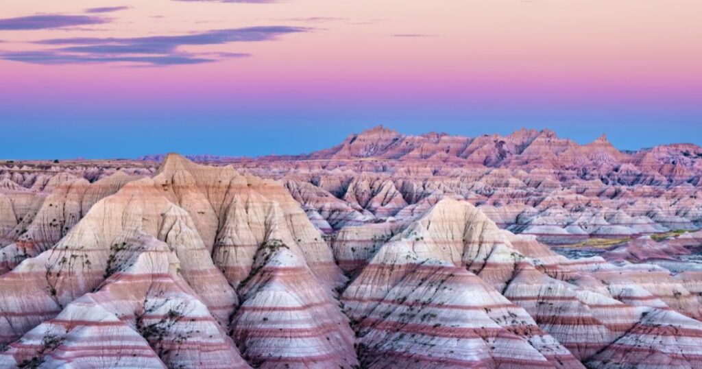 Shutterstock Sunset at Badlands National Park in South Dakota