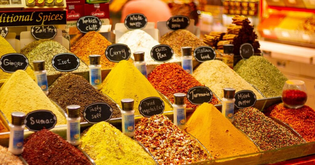 Shutterstock The spices in the Spice Bazaar in Istanbul, Turkey