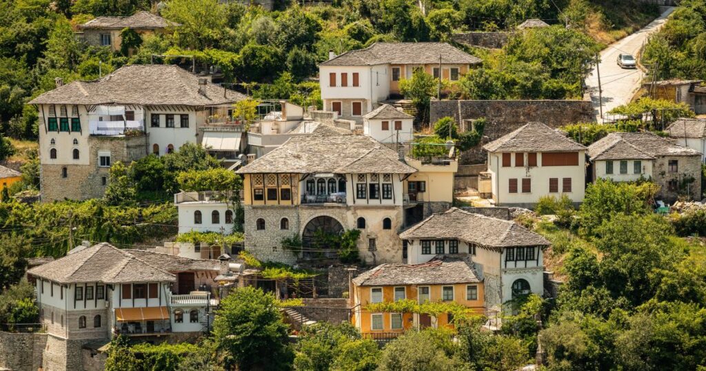 Shutterstock City of Gjirokastër in Southern Albania, a UNESCO World Heritage Site
