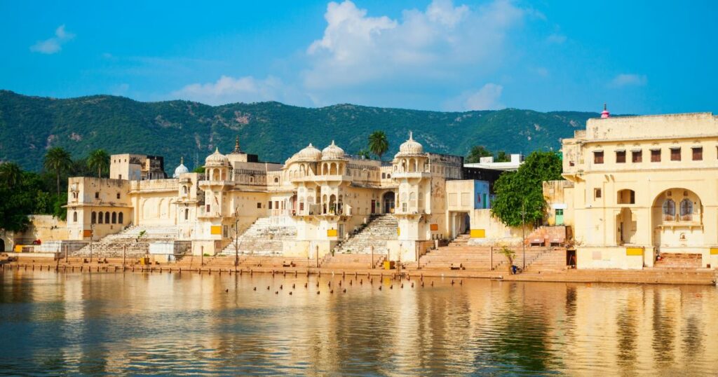 Shutterstock Ghats at Pushkar lake in Pushkar town in Rajasthan, India
