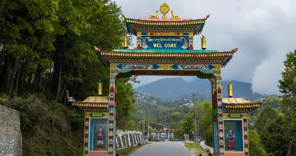 Shutterstock The welcome gate of Sera Jey Jamyang Choekhorling monastery in Tawang, Arunachal Pradesh, India
