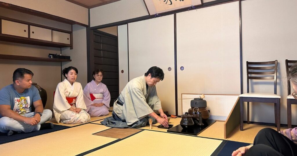 Shutterstock Tea ceremony in a traditional Matcha House in Kyoto, Japan
