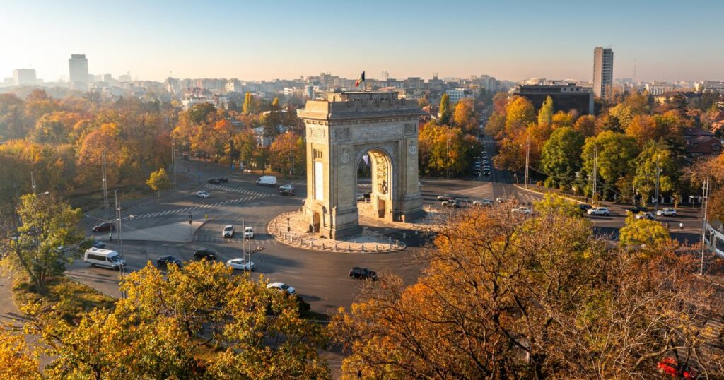 Shutterstock Arch of Triumph in Bucharest, Romania