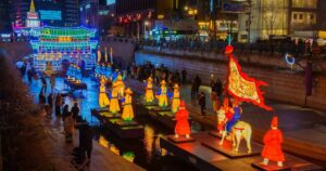 Seoul lantern festival at cheonggyecheon stream Photo taken on December 14, 2024 in Seoul, South Korea.