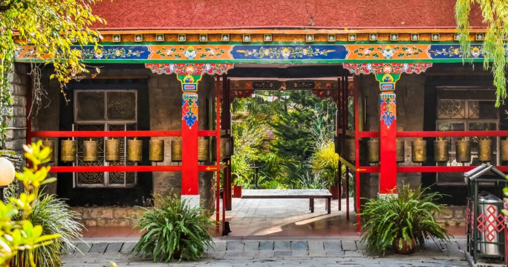 Shutterstock Colorful gate of Norbulingka monastery, Dharamshala, Himachal Pradesh, India