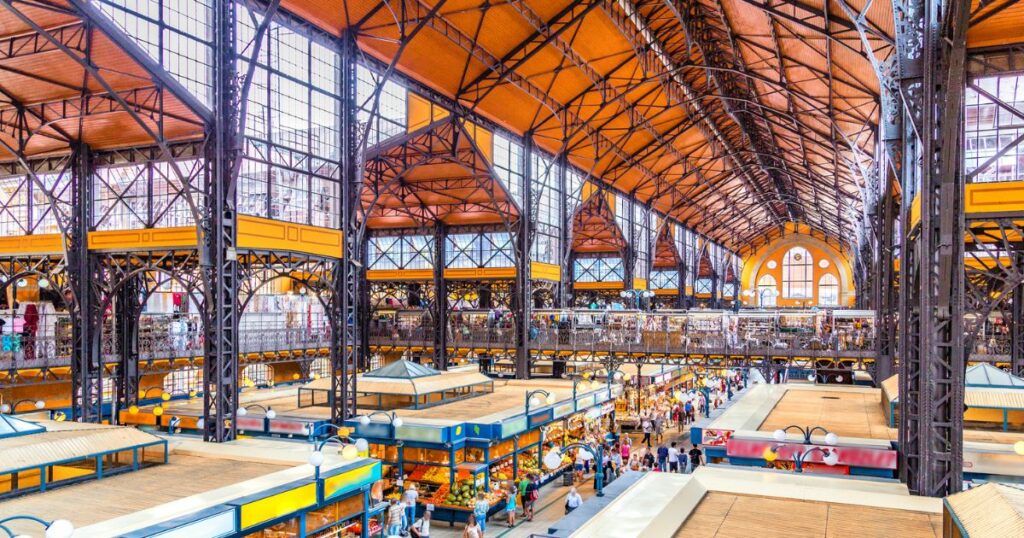 Shutterstock Interior of Central Market Hall of Budapest, Hungary