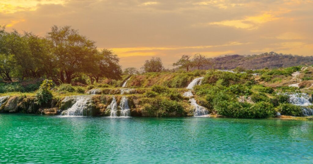 Wadi Darbat in the Dhofar region of Oman
