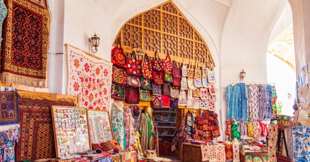 Famous trading domes - the main market of Bukhara. Bukhara, Uzbekistan