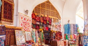 Famous trading domes - the main market of Bukhara. Bukhara, Uzbekistan