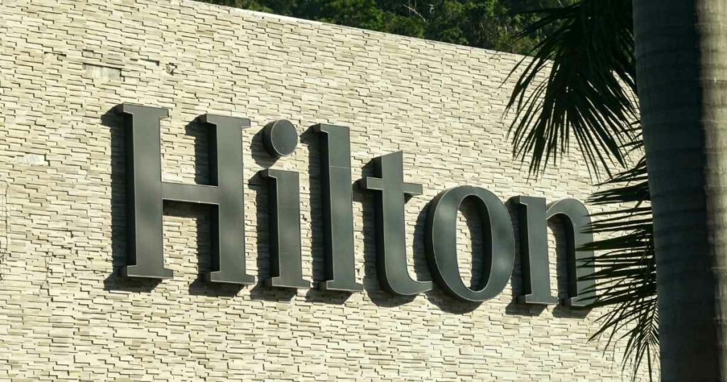 Shutterstock Hilton hotel sign