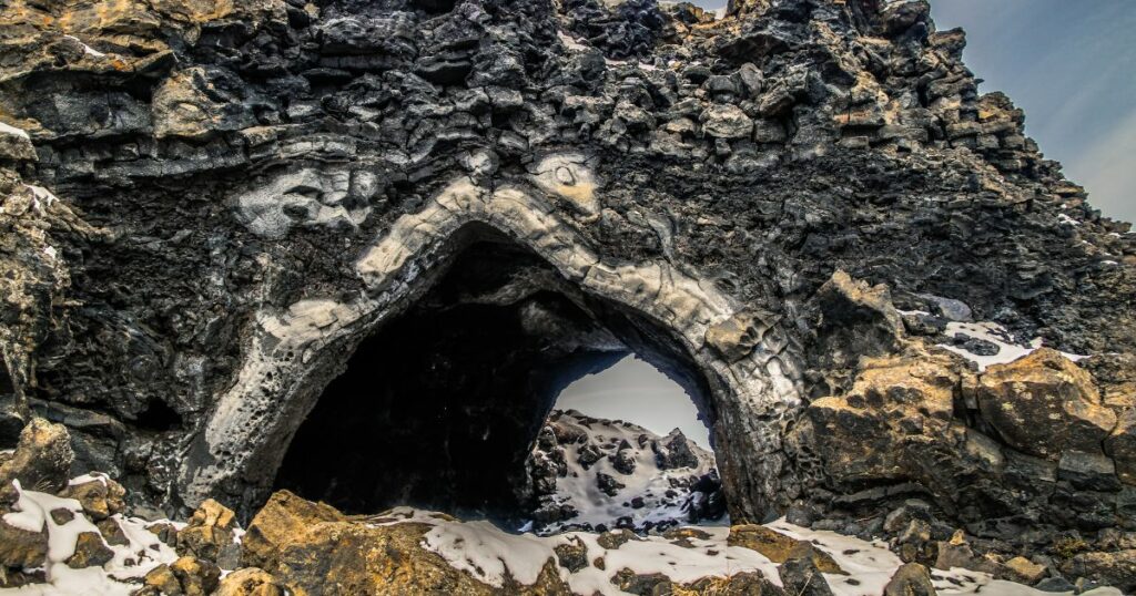 Shutterstock Dimmuborgir, a large area of unusually shaped lava fields, east of Myvatn, Iceland