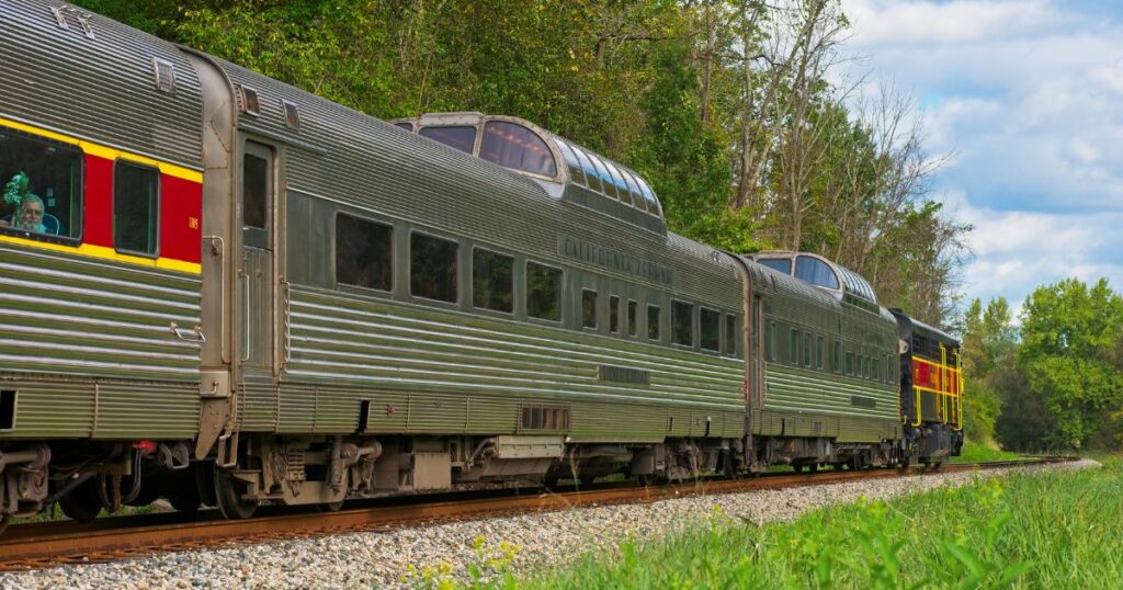Shutterstock California Zephyr coaches with observation domes