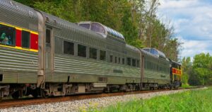 California Zephyr coaches with observation domes