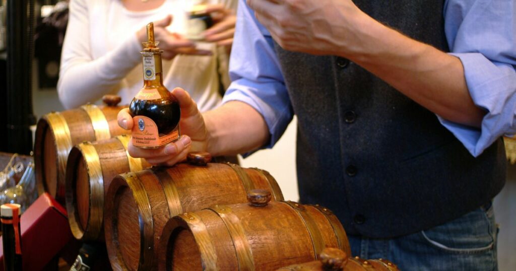 Shutterstock Bottles of balsamic vinegar of Modena