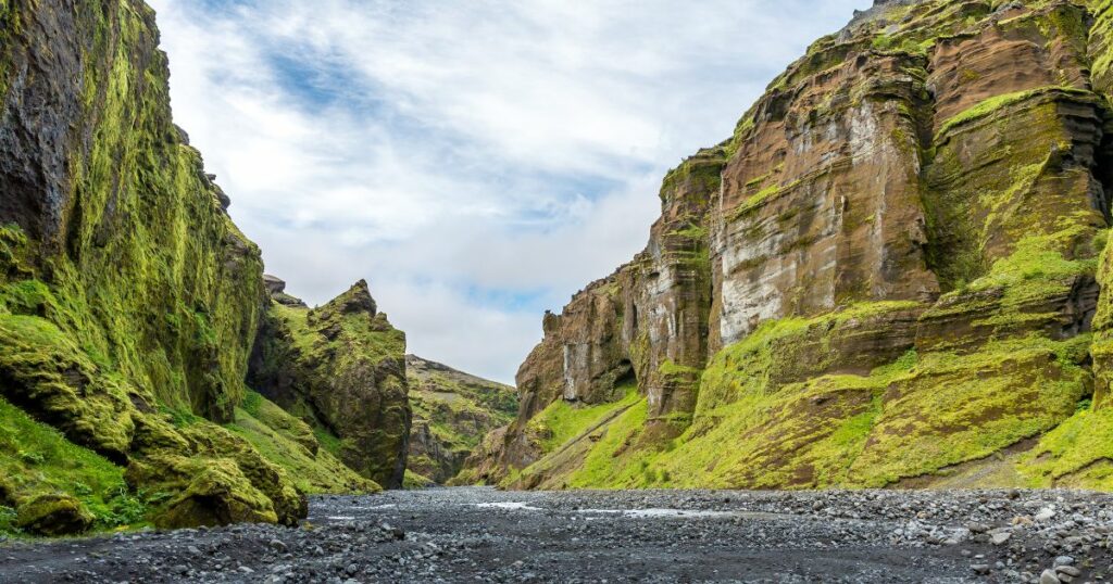 Shutterstock Hiking path through Canyon, Þórsmörk area, Iceland