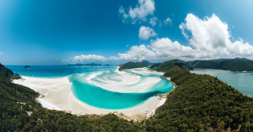 Shutterstock Aerial view of Whitehaven Beach in the Whitsundays, Queensland, Australia