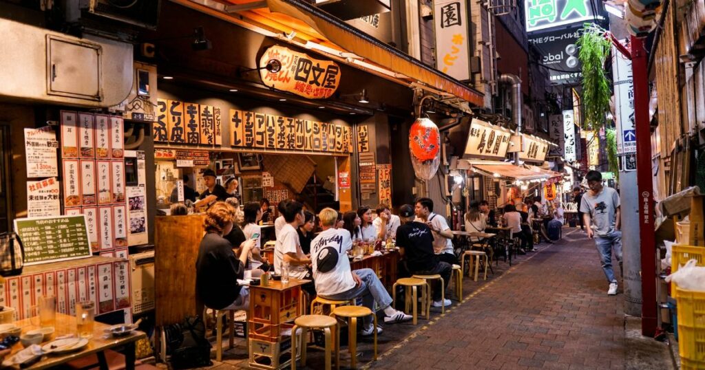 Shutterstock A food street in Tokyo