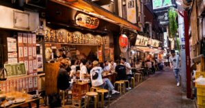 A food street in Tokyo