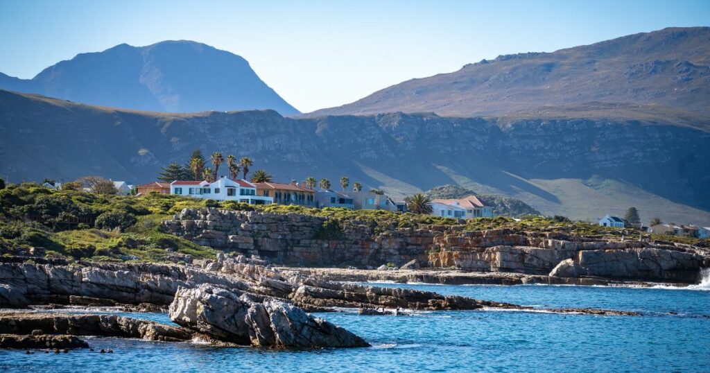 Shutterstock Aerial view of Hermanus coast, in Western Cape, South Africa
