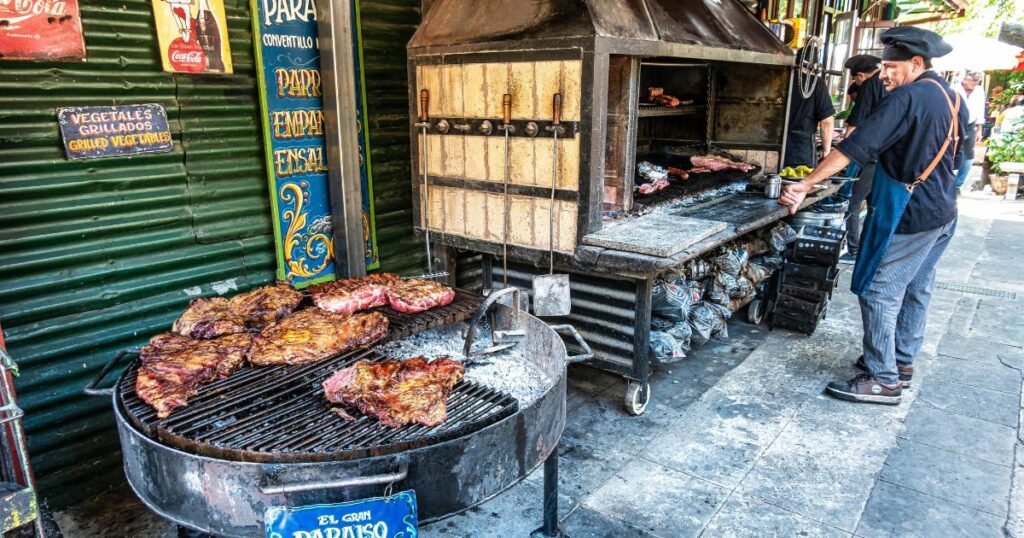 Shutterstock Argentine food called Parrillada served in the La Boca neighborhood, Buenos Aires