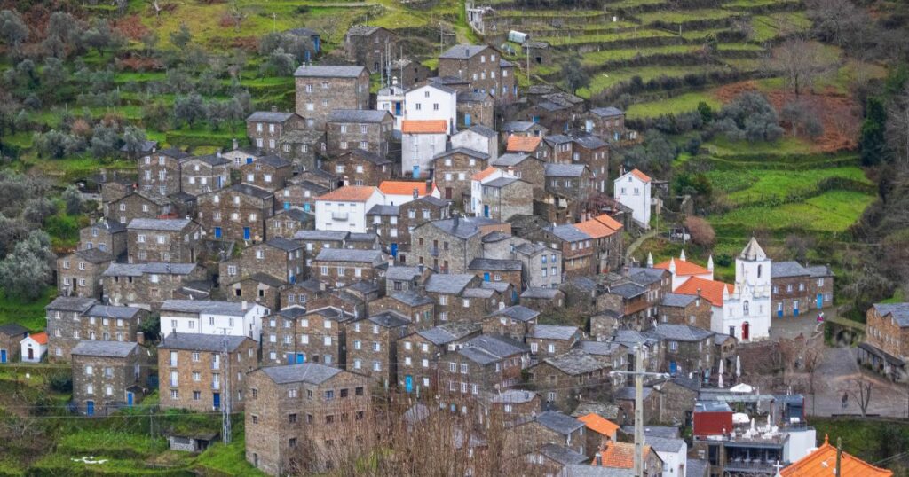 Shutterstock The Historical Village of Piódão constitutes an architectural complex of rare beauty and antiquity, unity and nicknamed by many as “nativity scene village”. The houses in slate and slate stone and the