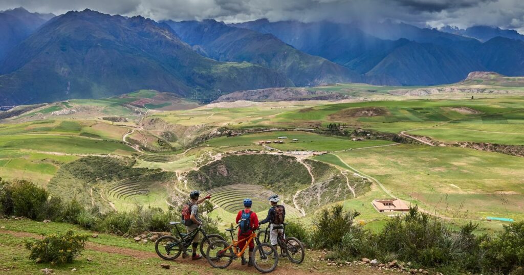 Shutterstock Bikers in the sacred valley of Peru