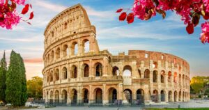 Colosseum (Coliseum) building in spring, Rome, Italy