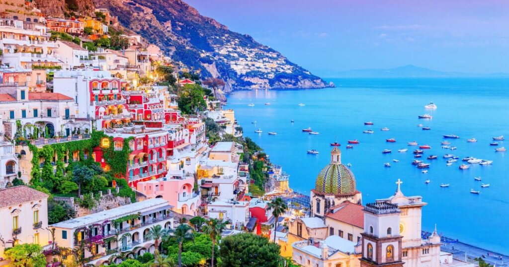 Shutterstock View of Positano town and the seaside