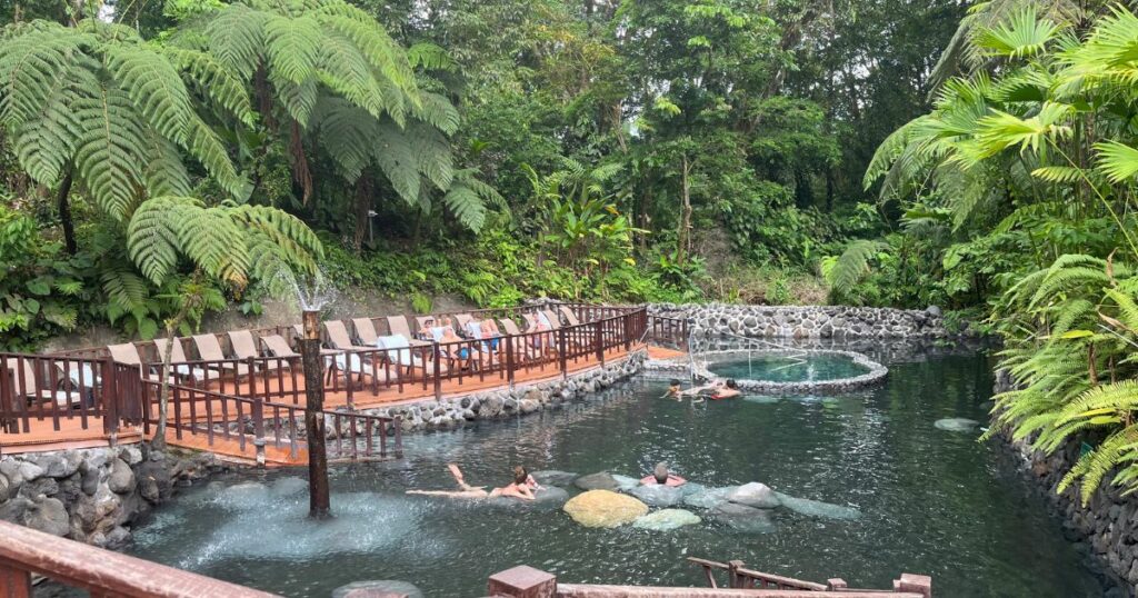 Shutterstock Views of the eco thermales hot spring at Arenal Volcano in La Fortuna