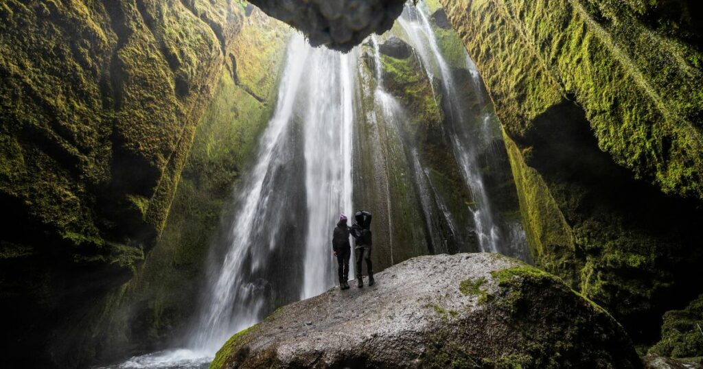 Shutterstock Views of seljalandsfoss and Gljúfrabúi waterfalls, Iceland