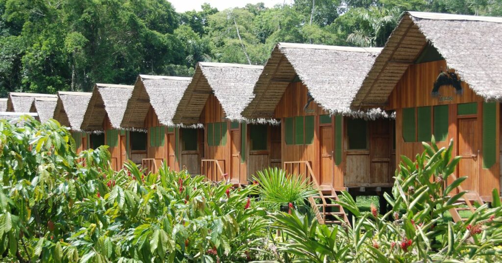 Shutterstock Eco-Lodge located in the heart of the Peruvian Amazon rainforest