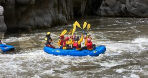 Cusco Peru Nov 2 2024: A group of adventurers takes on the fierce rapids of the Apurímac River, paddling through the heart of nature’s raw power. An adrenaline-fueled journey .