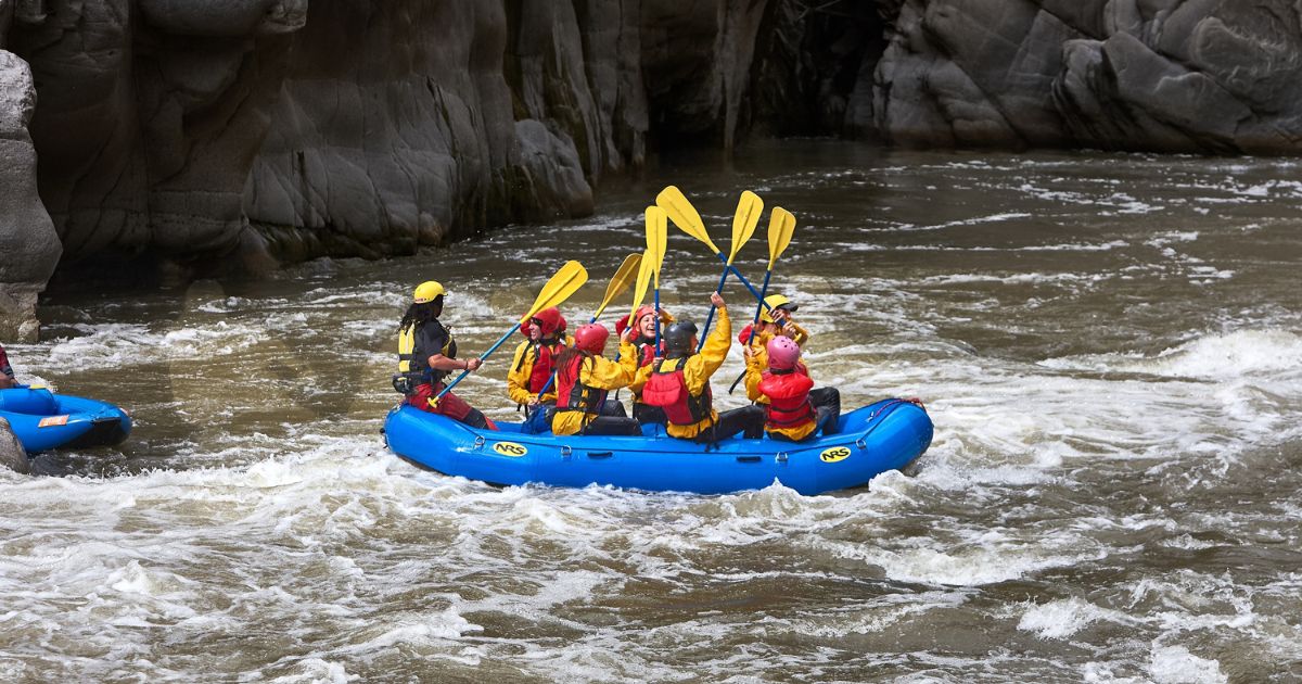 Cusco Peru Nov 2 2024: A group of adventurers takes on the fierce rapids of the Apurímac River, paddling through the heart of nature’s raw power. An adrenaline-fueled journey .