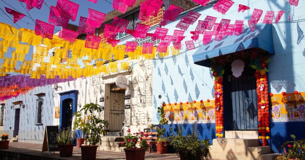 Shutterstock Views of the colorful streets of the Xochimilco neighborhood in the city of Oaxaca