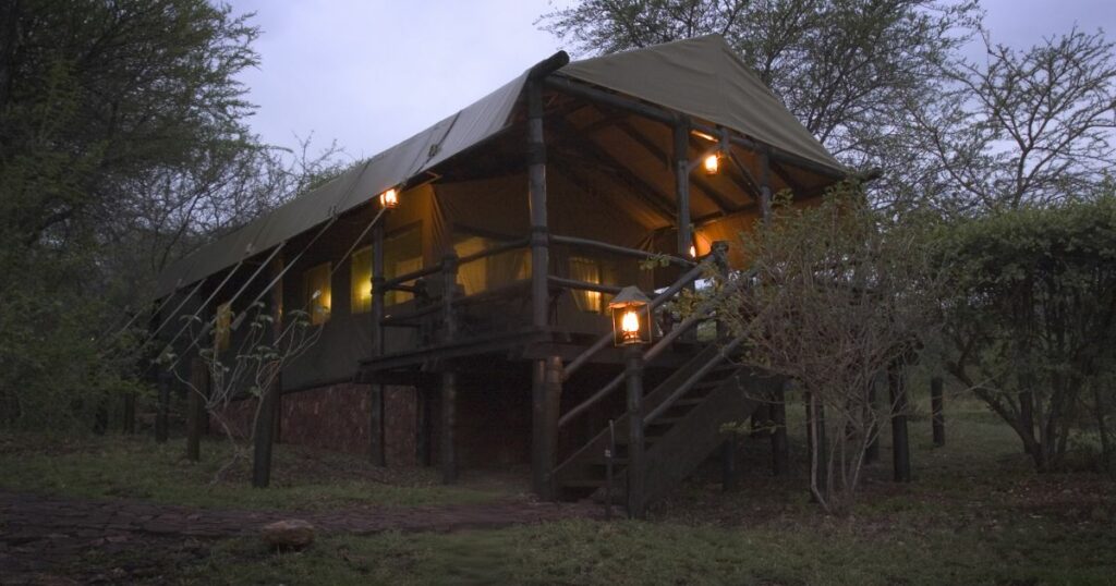 Shutterstock Luxury camp on a Serengeti National Park safari lodge, Tanzania