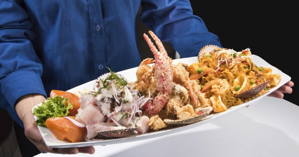 Shutterstock Peruvian ceviche and seafood dish