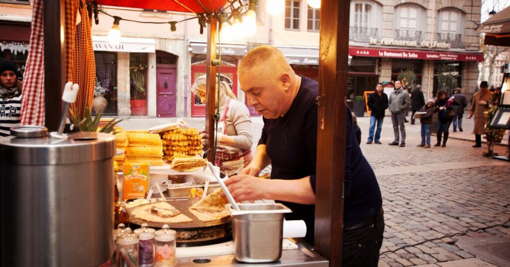 Shutterstock Street food stall at Lyon city, France