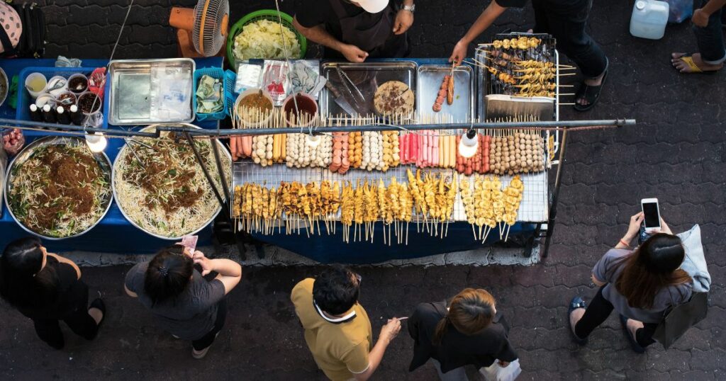 Shutterstock Street food market in Thailand