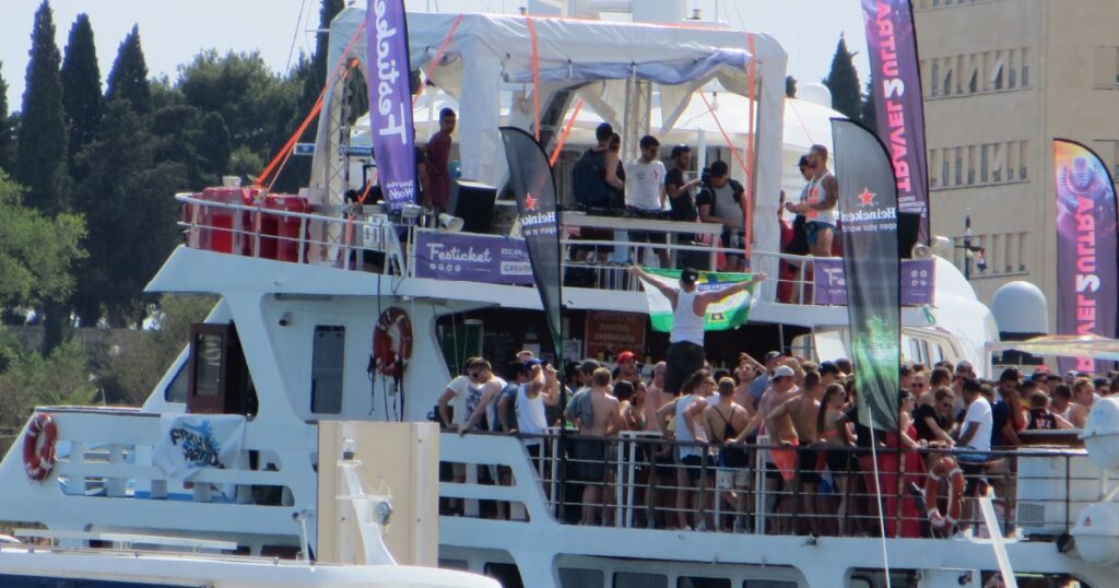 Ultra Europe boat party in Split.