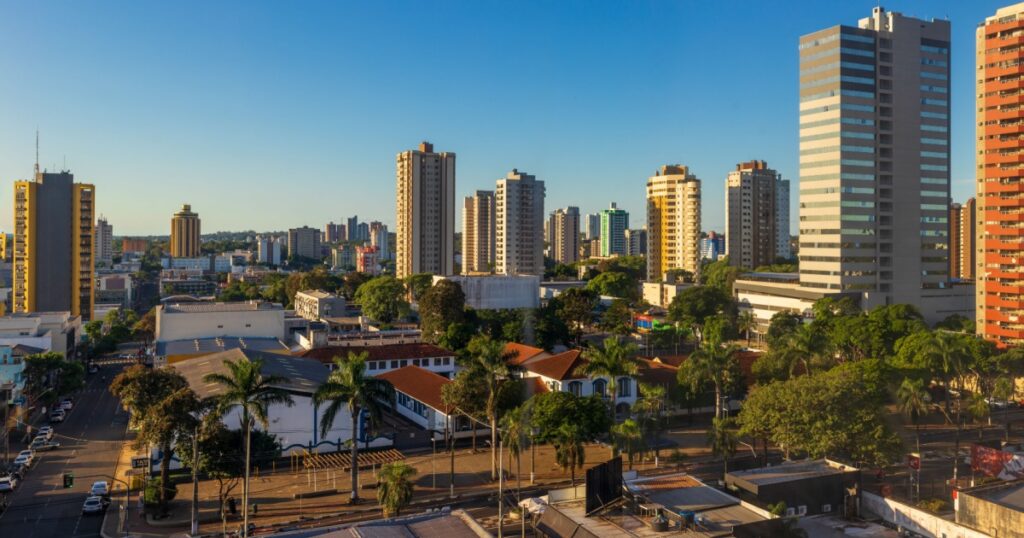 Partial view of downtown Foz do Iguaçu