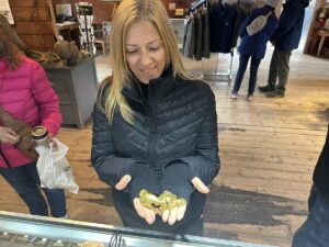 The author holding a large gold nugget.