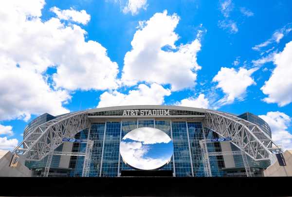Exterior view of the AT&T Stadium - home to the Dallas Cowboys!