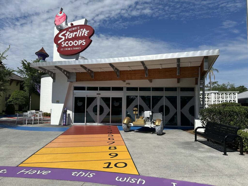 Henri’s Starlite Scoops ice cream shop at Give Kids The World Village in Kissimmee, Florida.
